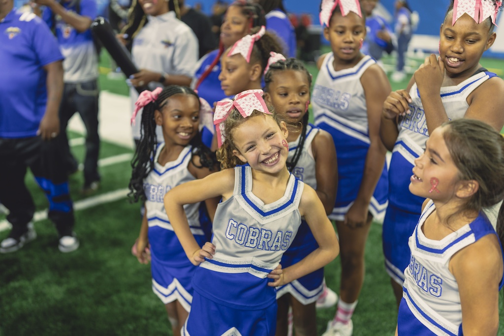 DETROIT, MI - OCTOBER 28: Boys and Girls Club of South Eastern Michigan 2023 Ford  Field Takeover at Ford Field on October 28, 2023 in Detroit, Michigan. (Photo by Darren Clark)